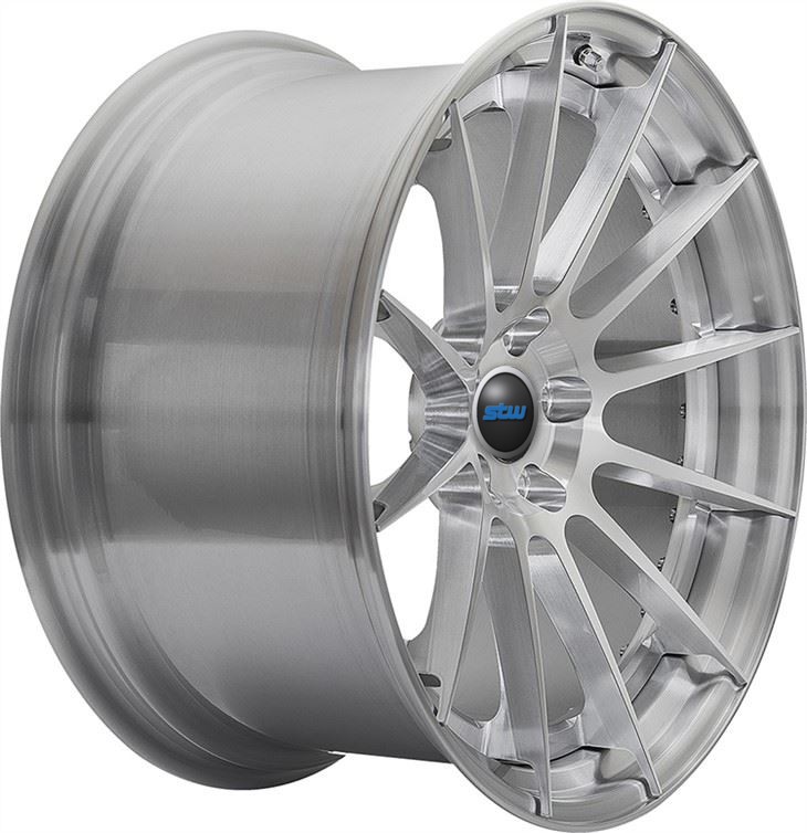 Ferrari 458 Dark Brushed Staggered 21x9.0 and 22x12 5x114.3 Bolt Pattern Custom 2-PC 6061-T6 Aluminum Alloy Rims