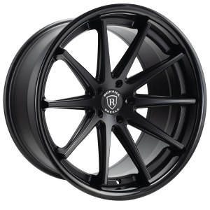 22″ ROHANA WHEELS RFC10 MATTE BLACK GLOSS BLACK LIP FLOW FORMED FINISH RIMS