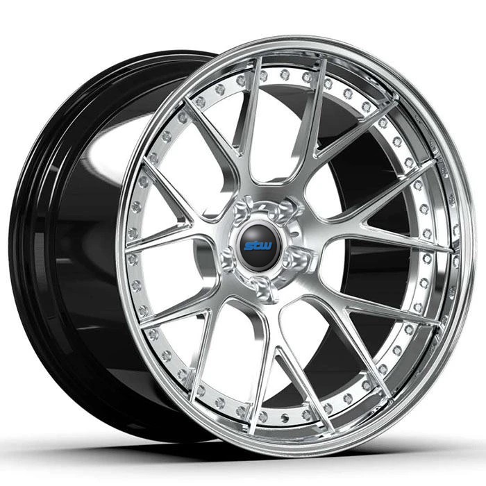 Custom Polished Lip 19x8.5 And 19x12 2-PC 6061-T6 Aluminum Alloy Wheel Rims For BMW 3 Serials