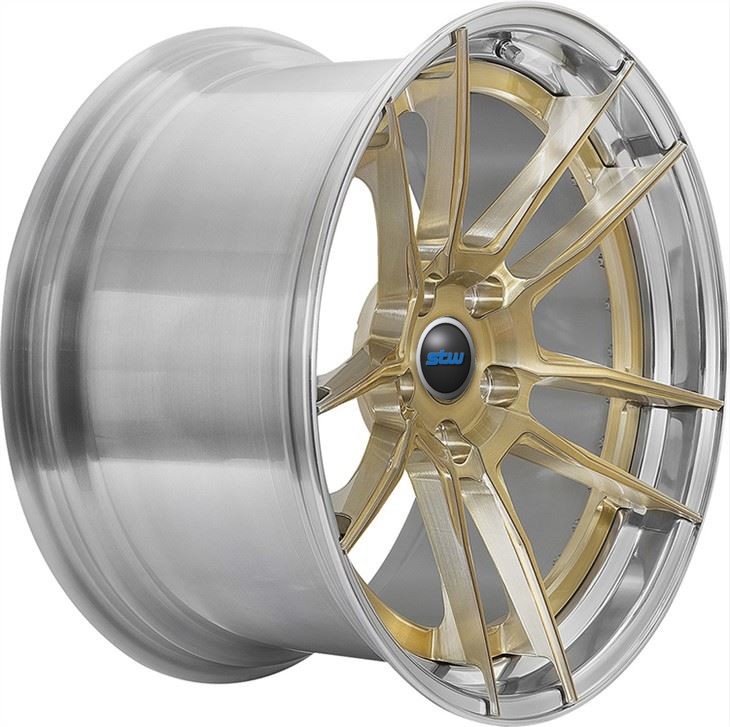 Custom Brush Barrel Gold Face 2 Piece Structure Alloy Rims 5x112 For BMW X4 F89