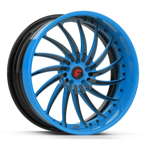 20″ FORGIATO WHEELS WADE FF 2-TONE OCEAN BLUE WITH GLOSS BLACK ACCENTS FORGED FINISH RIMS