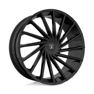 22″ ASANTI BLACK LABEL WHEELS MATAR GLOSS BLACK FINISH RIMS