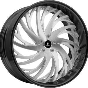 19″ ARTIS FORGED WHEELS DECATUR BRUSHED SILVER FACE BLACK LIP FINISH