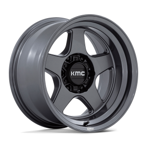 17″ KMC WHEELS KM728 LOBO MATTE ANTHRACITE FINISH RIMS