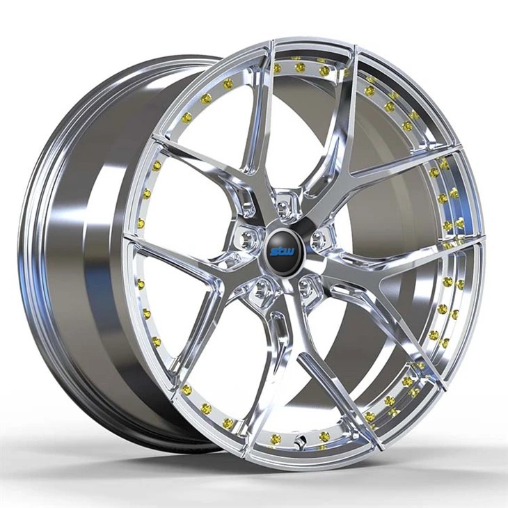 20X10 And 20X11 2 Piece Forged Rims Custom 5-Spokes Polished Lip For BMW M4 2015