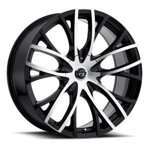 22*8.5″ VCT WHEELS V76 BLACK MACHINED FINISH RIMS