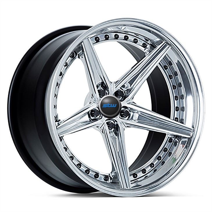 5-Spoke 3-PC Forged Alluminum Alloy Rims Custom 18 19 20 21 And 22 Inches For BMW Auid Porsche