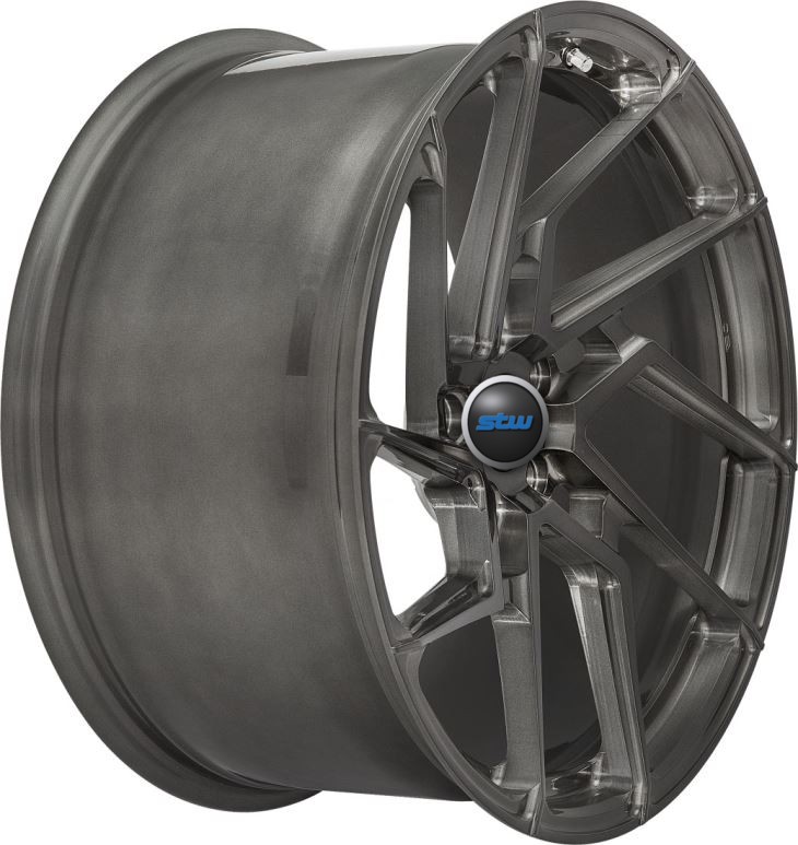 Forged Alloy Wheel 1-piece Thin Spoke Brushed Finish BC Style For Ferrari