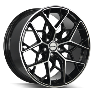 18″ SHIFT WHEELS PISTON GLOSS BLACK MACHINED RIMS