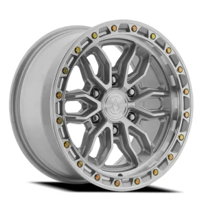 17″ ARENA WHEELS CO A137 PURSUIT GLOSS SILVER MACHINED 6-LUG OFF-ROAD RIMS