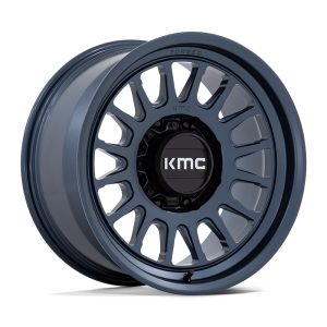 17″ KMC WHEELS KM447 IMPACT FORGED MONOBLOCK METALLIC BLUE FINISH RIMS
