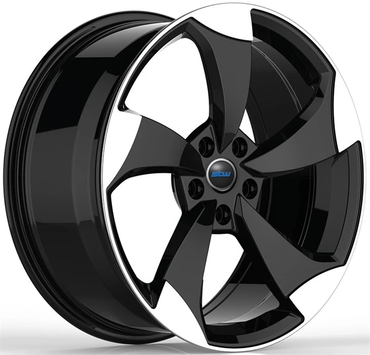 Replica Style Gloss Black+Machined 1-PC Forged Rim 20x9.5 For Audi S4