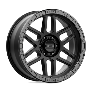 18″ KMC WHEELS KM451 MESA SATIN BLACK FORGED MONOBLOCK FINISH RIMS