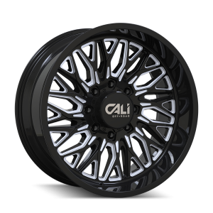 22″ CALI WHEELS CRUSHER 9118 GLOSS BLACK W/MILLED SPOKES FINISH RIMS
