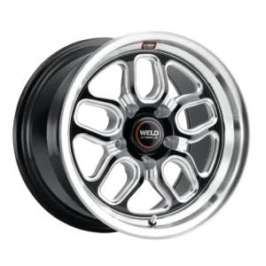 20″ WELD LAGUNA DRAG GLOSS BLACK MILLED