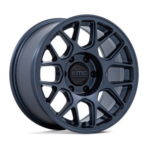 17″ KMC WHEELS KM730 HATCHET METALLIC BLUE FINISH RIMS