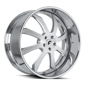 22″ FORGIATO WHEELS FONDARE BRUSHED SILVER WITH CHROME LIP FORGED FINISH RIMS