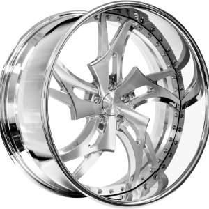 24″ ARTIS FORGED LAREDO BRUSHED FACE CHROME LIP FINISH RIMS