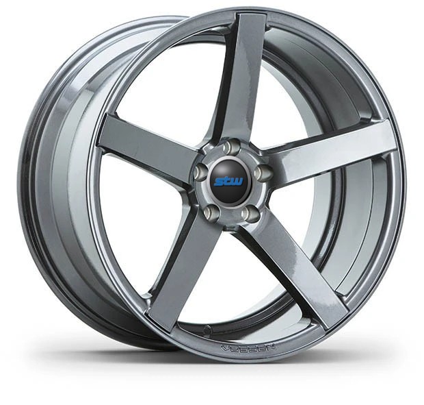 Y-shape 5-Spoke Black With Orange Face 1 Piece Forged Aluminum Alloy Wheels
