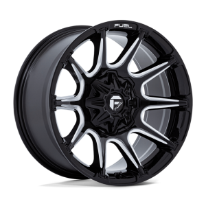 20″ FUEL WHEELS FC880 SUPER C GLOSS BLACK MILLED OFF-ROAD RIMS