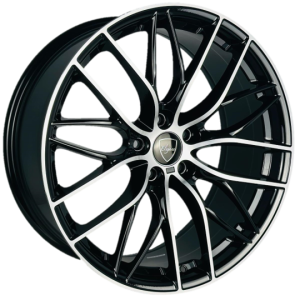 20″ ELEGANT WHEELS E010 GLOSS BLACK WITH MACHINED FACE FINISH RIMS