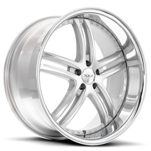 20″ XIX WHEELS X15 SILVER MACHINED CHROME LIP FINISH RIMS