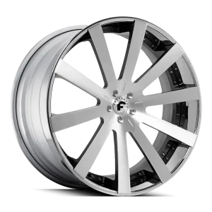 22″ FORGIATO WHEELS CONCAVO-ECL BRUSHED SILVER WITH CHROME LIP FORGED FINISH RIMS