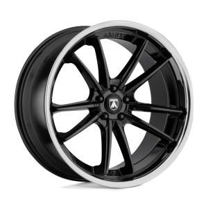 20″ ASANTI BLACK LABEL WHEELS SIGMA GLOSS BLACK WITH CHROME LIP FINISH RIMS