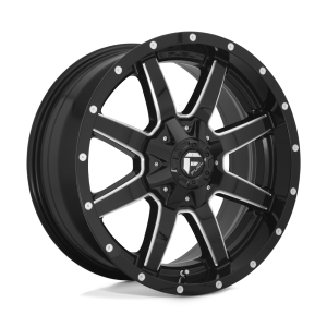 18×9″ FUEL WHEELS MAVERICK D610 GLOSS BLACK MILLED FINISH RIMS 5×127 5×114 ET01