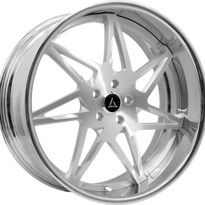 22″ ARTIS FORGED WHEELS NIRVANA SILVER FACE CHROME LIP FINISH RIMS