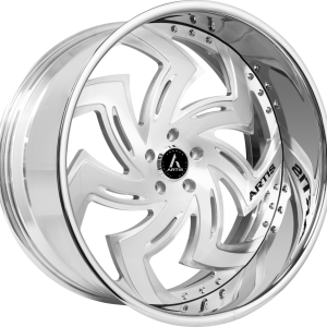 24″ ARTIS FORGED KUT BRUSHED FACE CHROME LIP FINISH RIMS