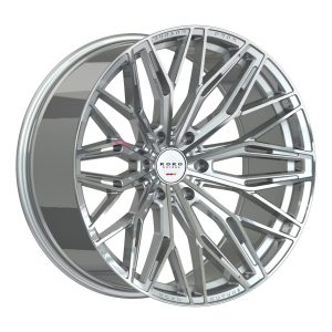22″ KOKO KUTURE WHEELS COMO 12 GLOSS SILVER MACHINED FINISH FLOW FORMED 6 LUG RIMS
