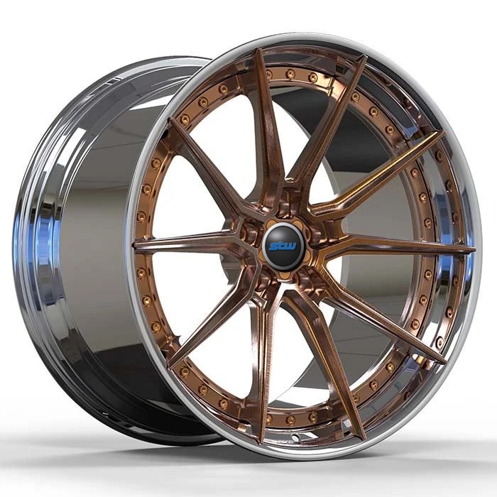 Polish Custom Spoke Style 2-PC 20 21 Inches F430 Ferrari Forged Wheels 5x108