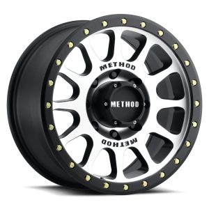 17″ METHOD WHEELS MR305 NV MATTE BLACK MACHINED FACE OFF-ROAD RIMS