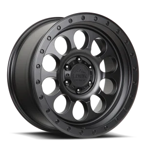 20″ LOCK OFF-ROAD WHEELS 50CAL MATTE BLACK MATTE BLACK RING FINISH RIMS