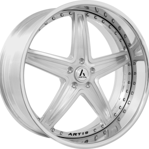 19″ ARTIS FORGED WHEELS BAYOU BRUSHED SILVER FACE CHROME LIP FINISH