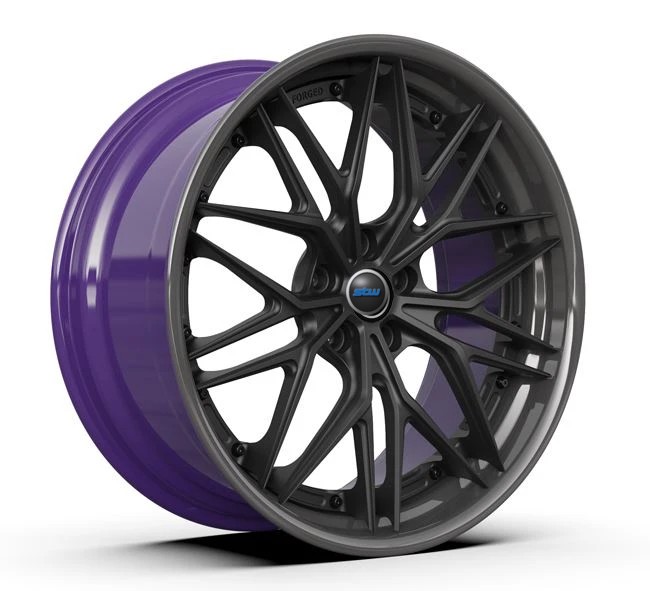 Forged Monoblock 5x112 Wheels For Dark Gun Metal Polished Purple BMW 5 Series Rims 20inch