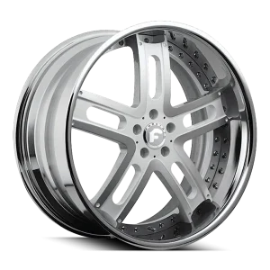 20″ FORGIATO WHEELS ESTREMO SILVER MACHINED WITH CHROME LIP FORGED FINISH RIMS