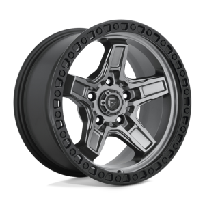 17″ FUEL WHEELS D698 KICKER ANTHRACITE CENTER WITH BLACK LIP OFF-ROAD RIMS