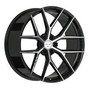 24″ GIANELLE WHEELS ASTRA 6 GLOSS BLACK MACHINED FLOW FORMED FINISH 6 LUG RIMS